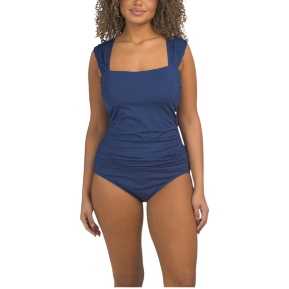 JANTZEN Wide Strap One-piece Swimsuit